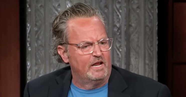 Matthew Perry speaks during an interview