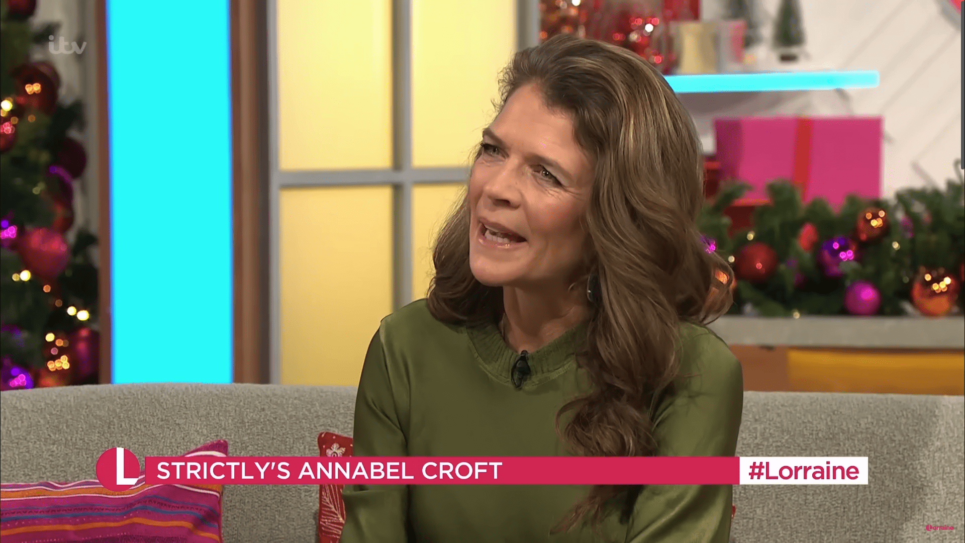 Annabel Croft being interviewed on Lorraine