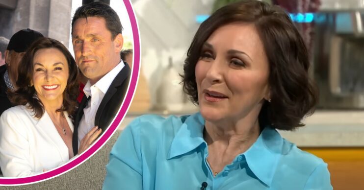 Shirley Ballas smiling with partner Danny and on Lorraine
