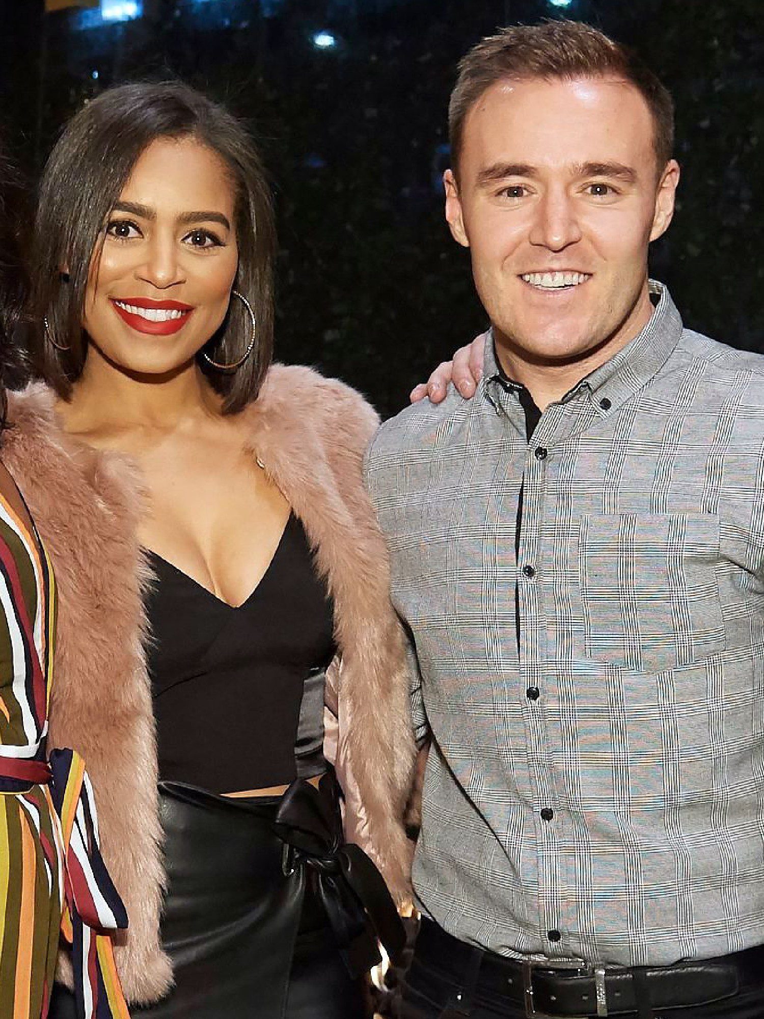 Tisha Merry and Alan Halsall smiling