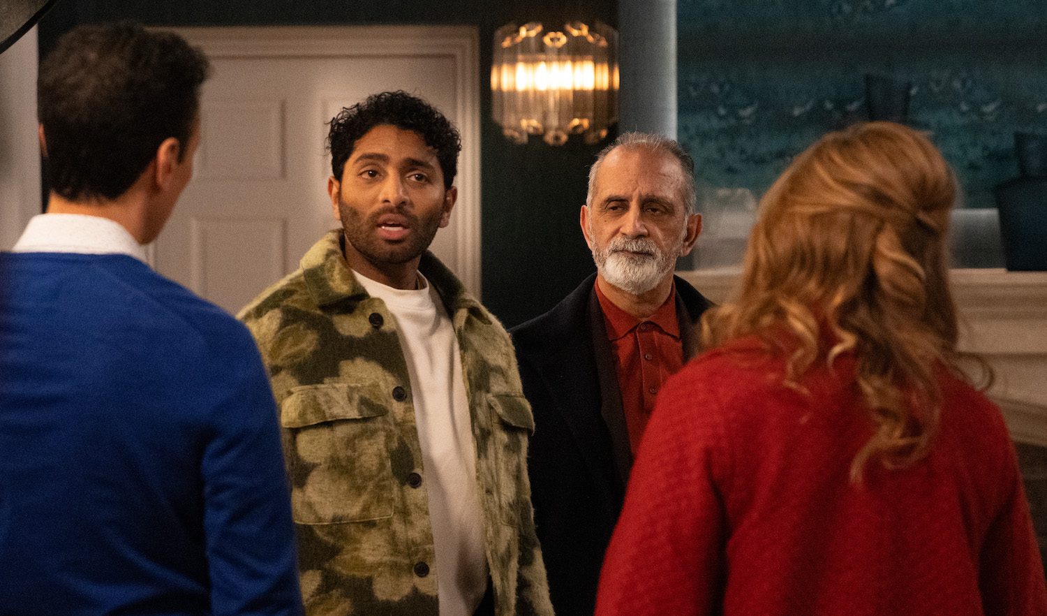 Suni and Amit talking to Jai and Laurel