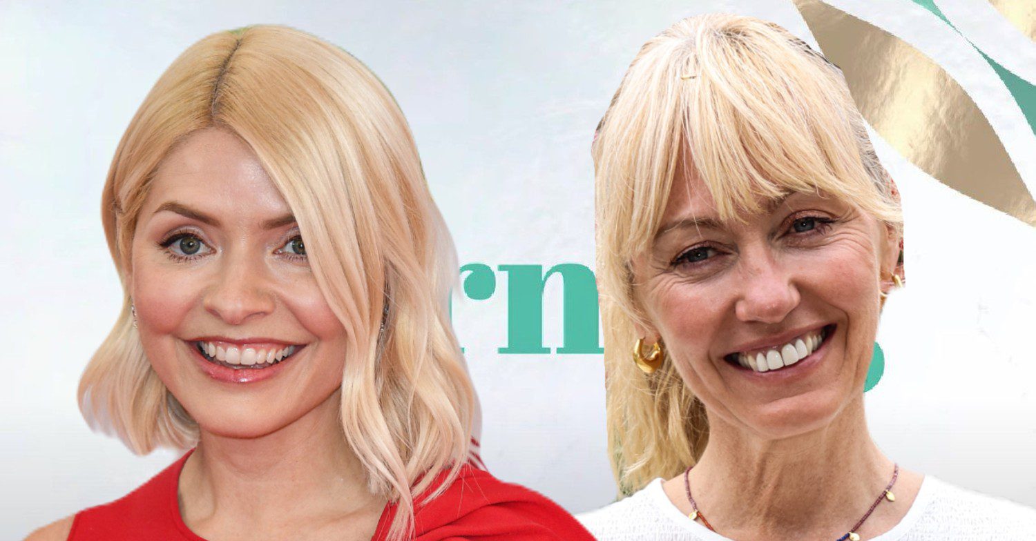 Holly Willoughby and Clodagh McKenna with This Morning logo