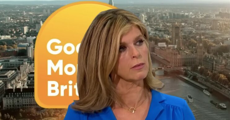 GMB logo and Kate Garraway
