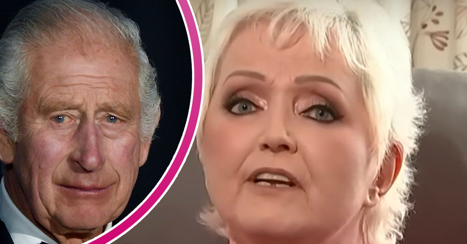 Linda Nolan and King Charles looking in front