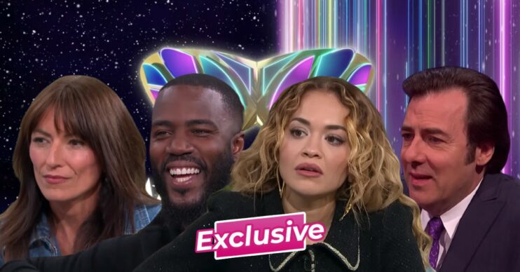 Masked Singer judges with the logo