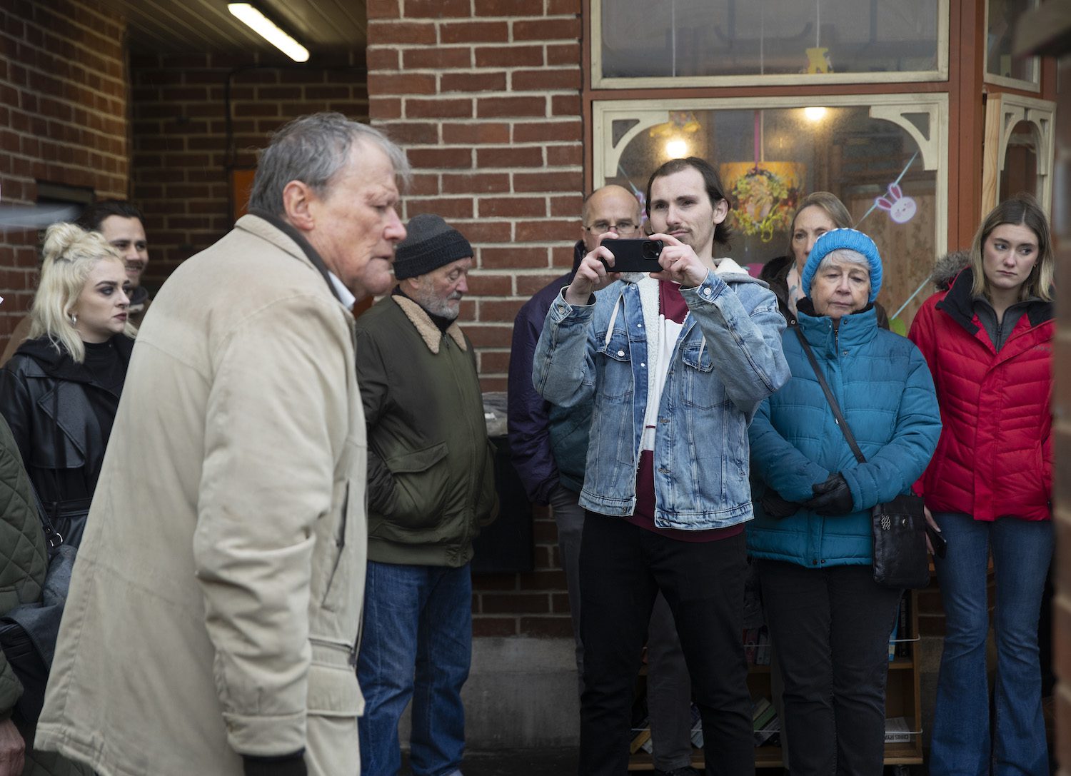 Coronation Street's Roy is being filmed at Lauren's vigil