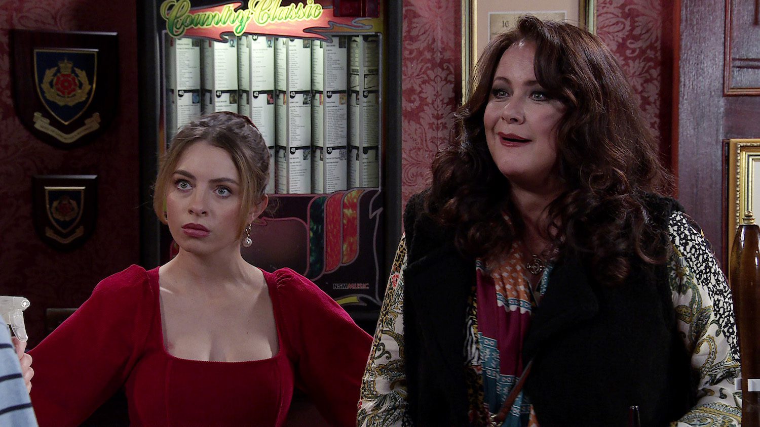 Daisy looks furious as Christina smiles in the Rovers