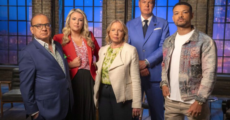 Touker Suleyman, Sara Davies, Deborah Meaden, Peter Jones, and Steven Bartlett in Dragons' Den