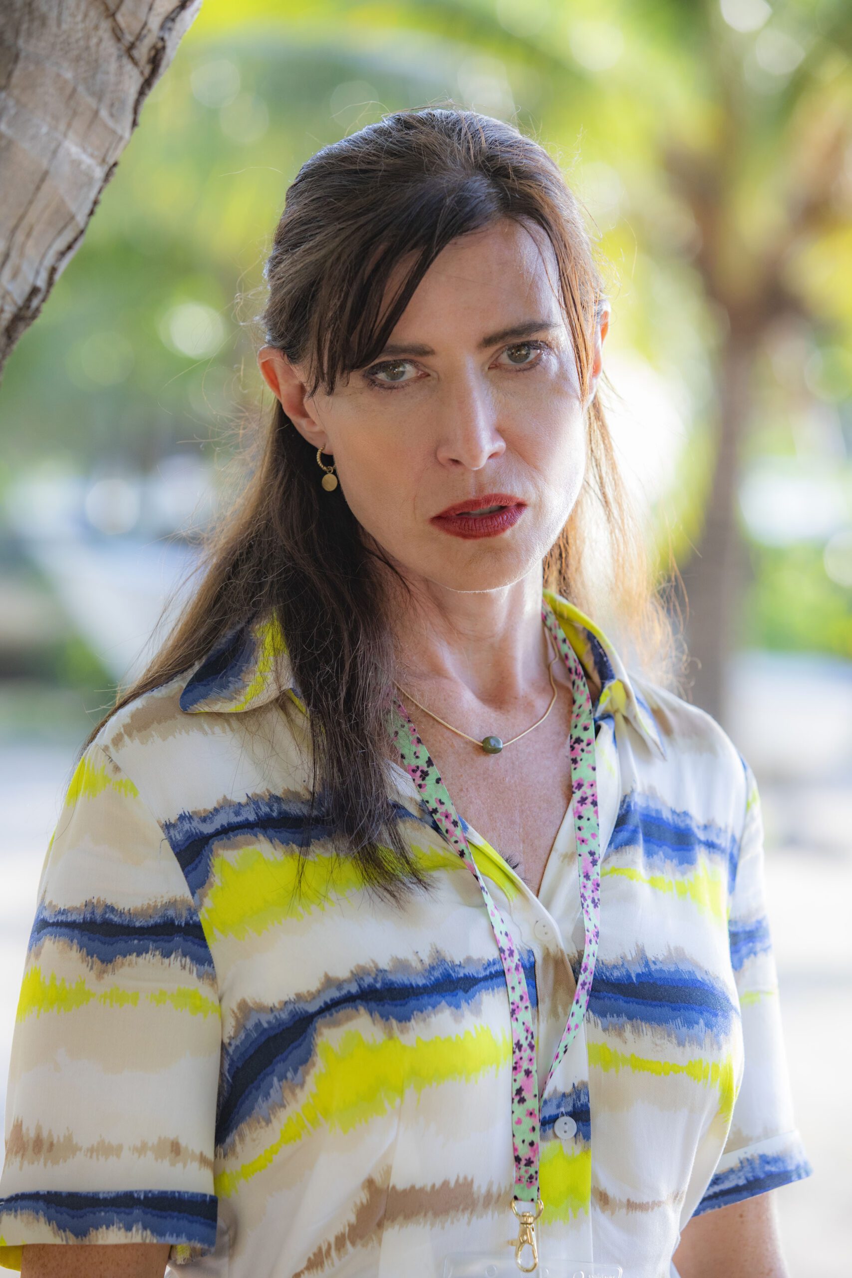 Ronni Ancona in character as Lexi in Death in Paradise