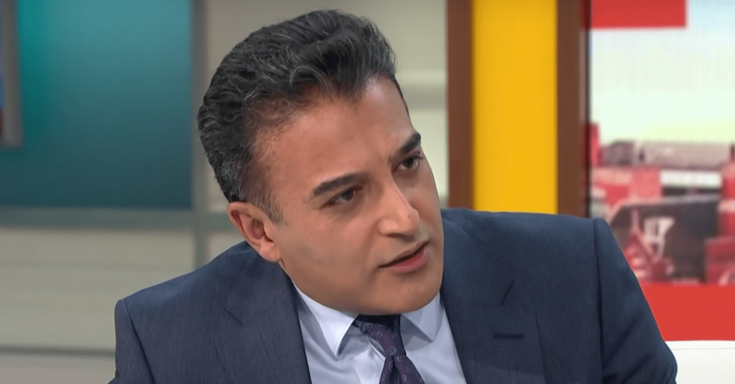 Adil Ray asks a question on Good Morning Britain