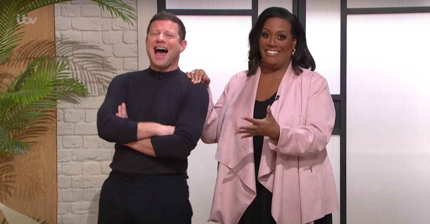 Dermot O'Leary and Alison Hammond have a laugh