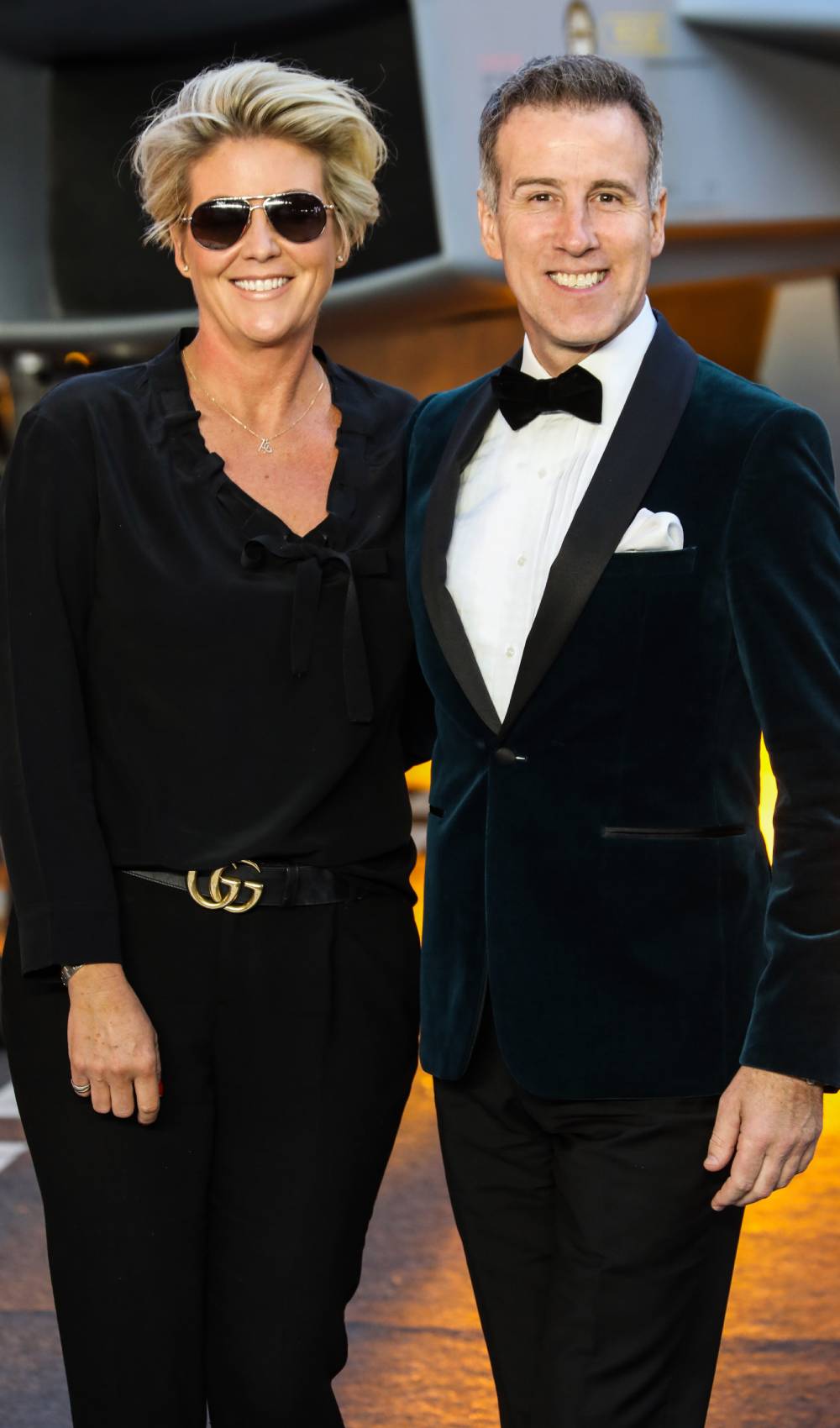 Anton Du Beke poses with his wife