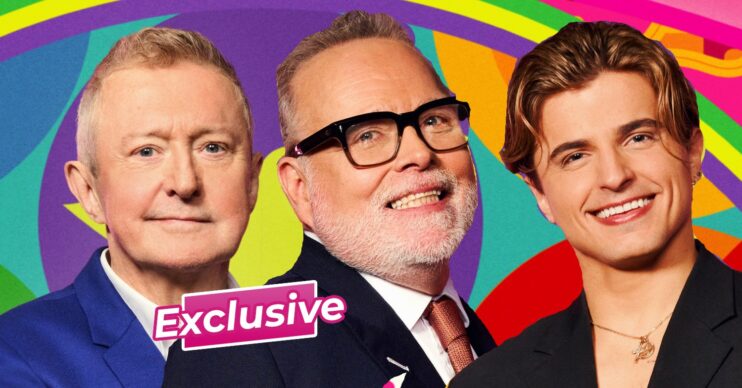 Louis Walsh, Gary Goldsmith and Nikita Kuzmin from Strictly