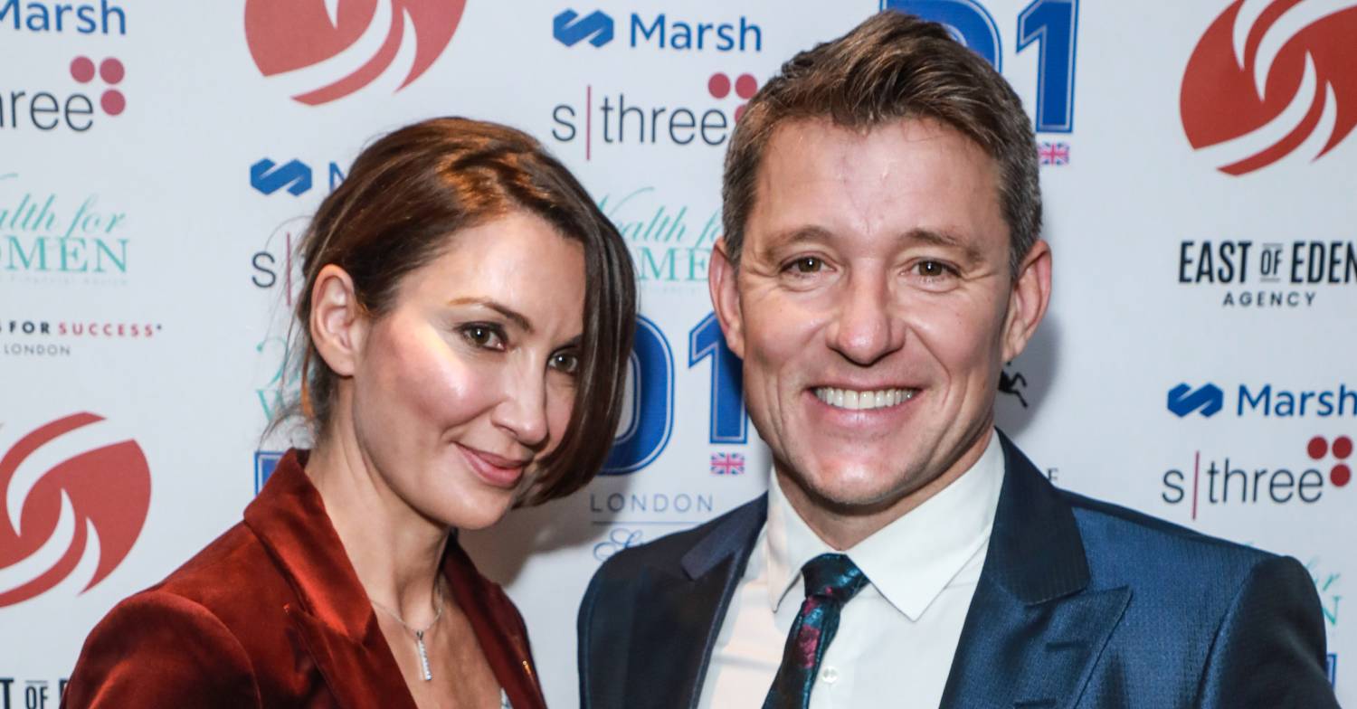 Ben Shephard and his wife Annie smile