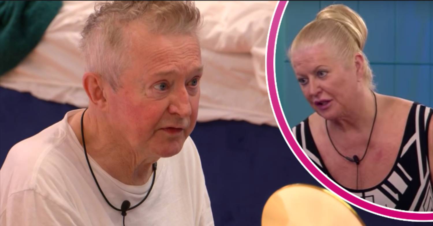 CBB housemate Louis Walsh looks bewildered, Kim Woodburn has a rant
