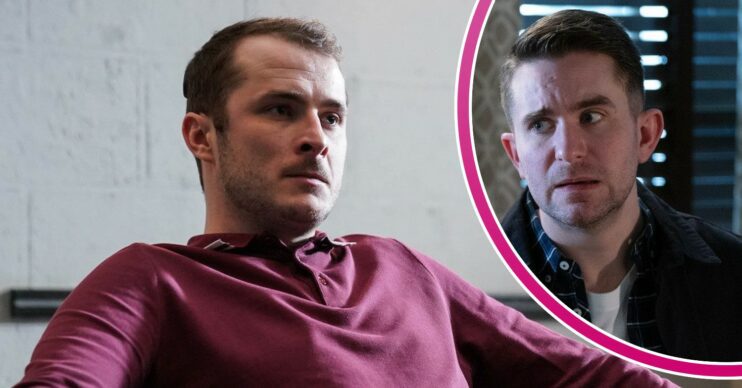 Ben Mitchell looking angry on EastEnders; inset, Callum looks upset (Credit: BBC/Composite: ED!)