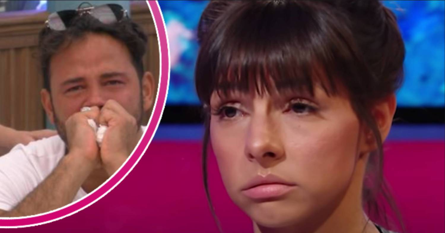 Ryan Thomas cries on Celebrity Big Brother, Roxanne Pallett looks unhappy