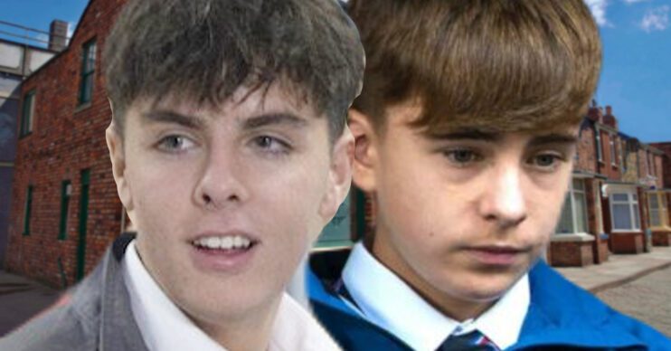 Coronation Street's Mason, Liam, the background of the Rovers