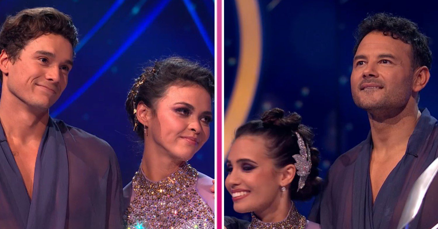 Miles Nazaire, Vanessa Bauer, Amani Fancy and Ryan Thomas in Dancing On Ice final