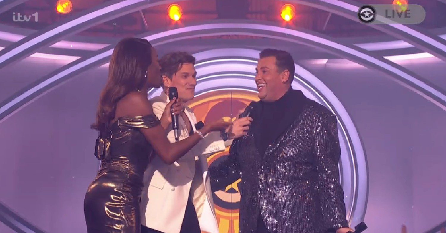 David Potts with AJ Odudu and Will Best on Celebrity Big Brother