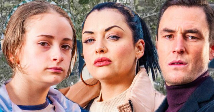 EastEnders' Britney, Whitney, Zack, the background of the Thames