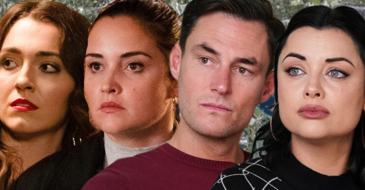 EastEnders' Penny, Lauren, Zack, Whitney, the background of the Thames