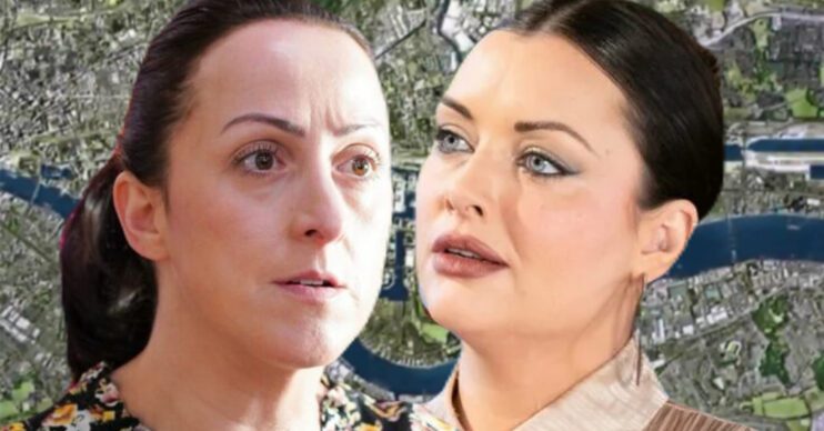 EastEnders' Sonia, Whitney, the background of the Thames