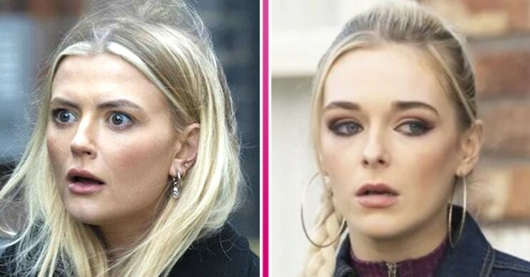 Coronation Street comp image of Bethany Platt and Lauren Bolton looking worried (Credit: ITV/Comp ED!)