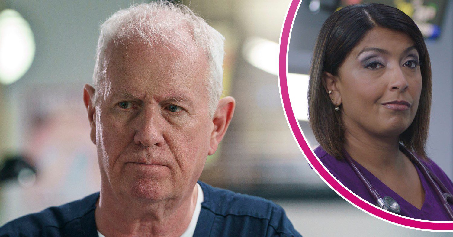 Casualty comp image: Charlie and Zoe (Credit: BBC/Comp ED!)