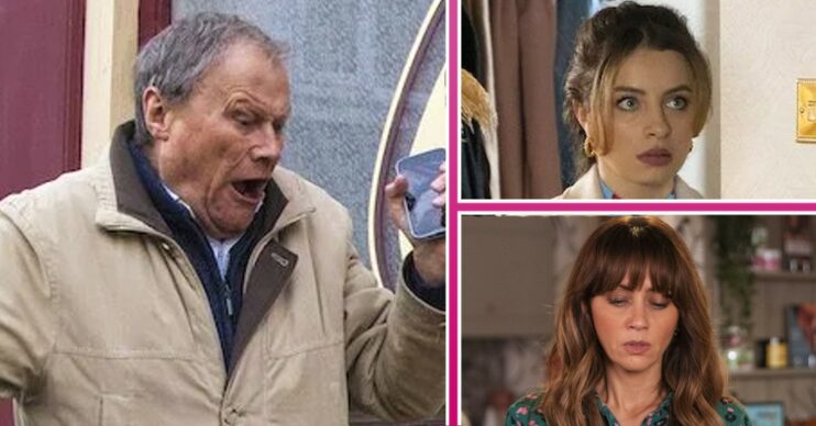 Coronation Street spoilers for next week comp image: Roy, Daisy, Maria (Credit: ITV/Comp ED!)