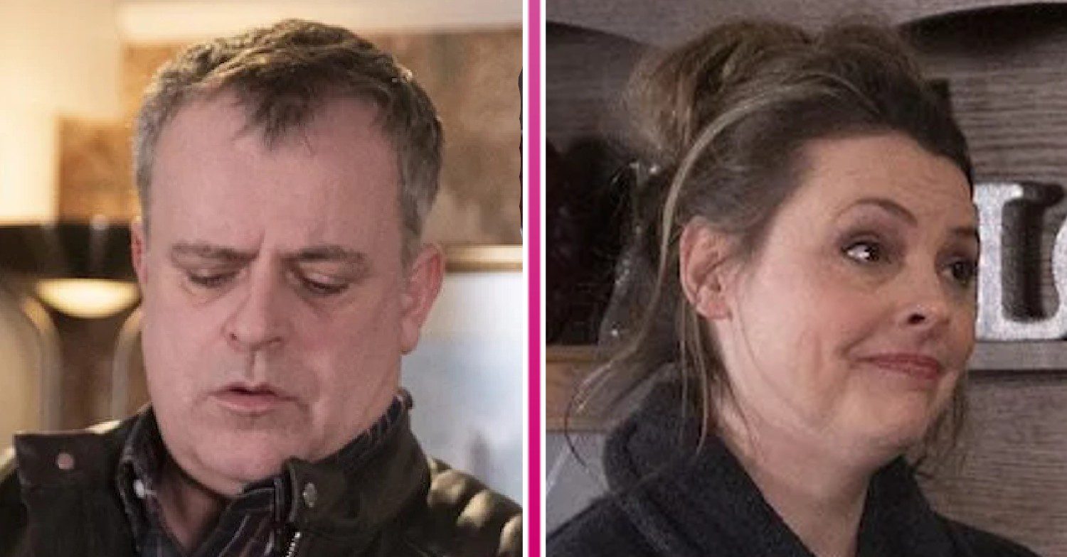 Coronation Street spoilers comp image: Steve and Tracy (Credit: ITV/Comp ED!)