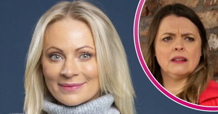 Coronation Street comp image of DS Swain and Tracy Barlow (Credit: ITV/Comp ED!)