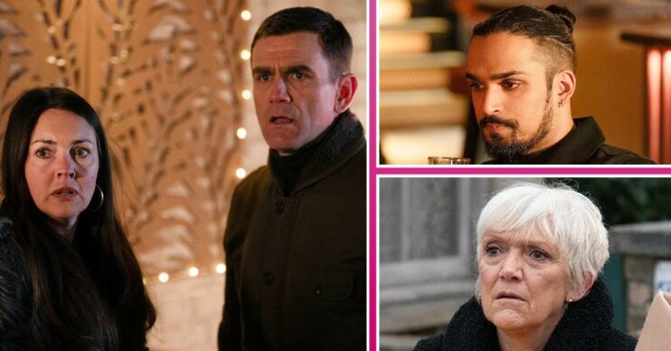 EastEnders spoilers comp image for first look: Stacey, Jack, Ravi, Jean (Credit: BBC/Comp ED!)
