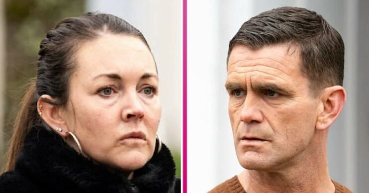 Is EastEnders on tonight? Comp image of Stacey and Jack (Credit: BBC/Comp ED!)