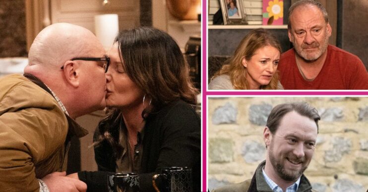 Emmerdale spoilers: First look comp image - Paddy, Chas, Nicola, Jimmy and Liam (Credit: ITV/Comp ED!)