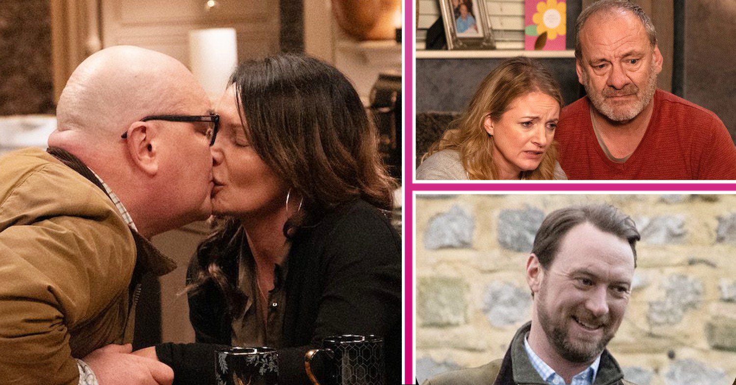 Emmerdale spoilers: First look comp image - Paddy, Chas, Nicola, Jimmy and Liam (Credit: ITV/Comp ED!)