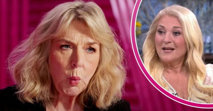 Fern Britton purses her lips on Celebrity Big Brother, Vanessa Feltz looks surprised