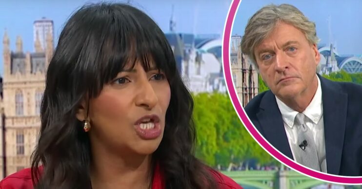Ranvir Singh makes a point on GMB today, Richard Madeley looks at the camera