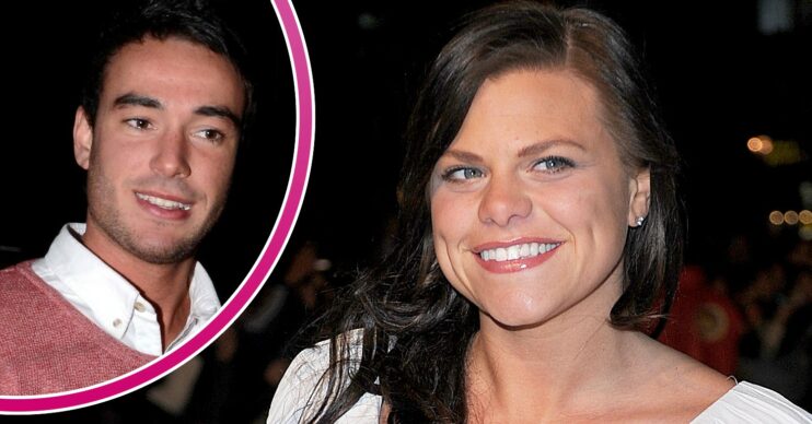Jade Goody smiling and Jack Tweed on night out
