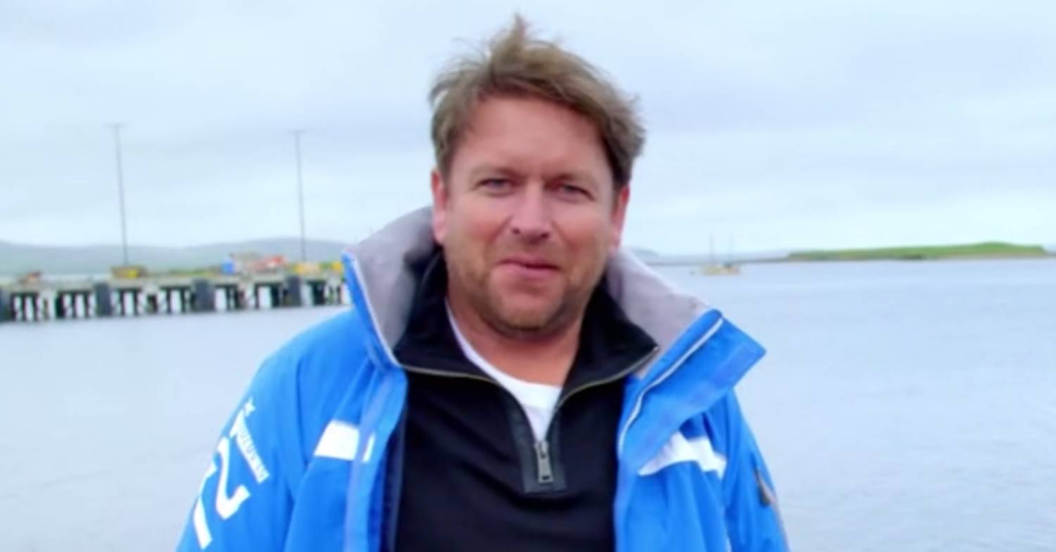 James Martin speaks to camera