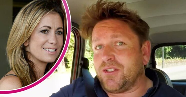 Louise Davies smiles, James Martin looks at the camera