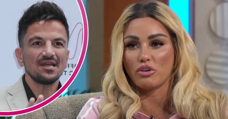 Peter Andre at event and Katie Price on Lorraine