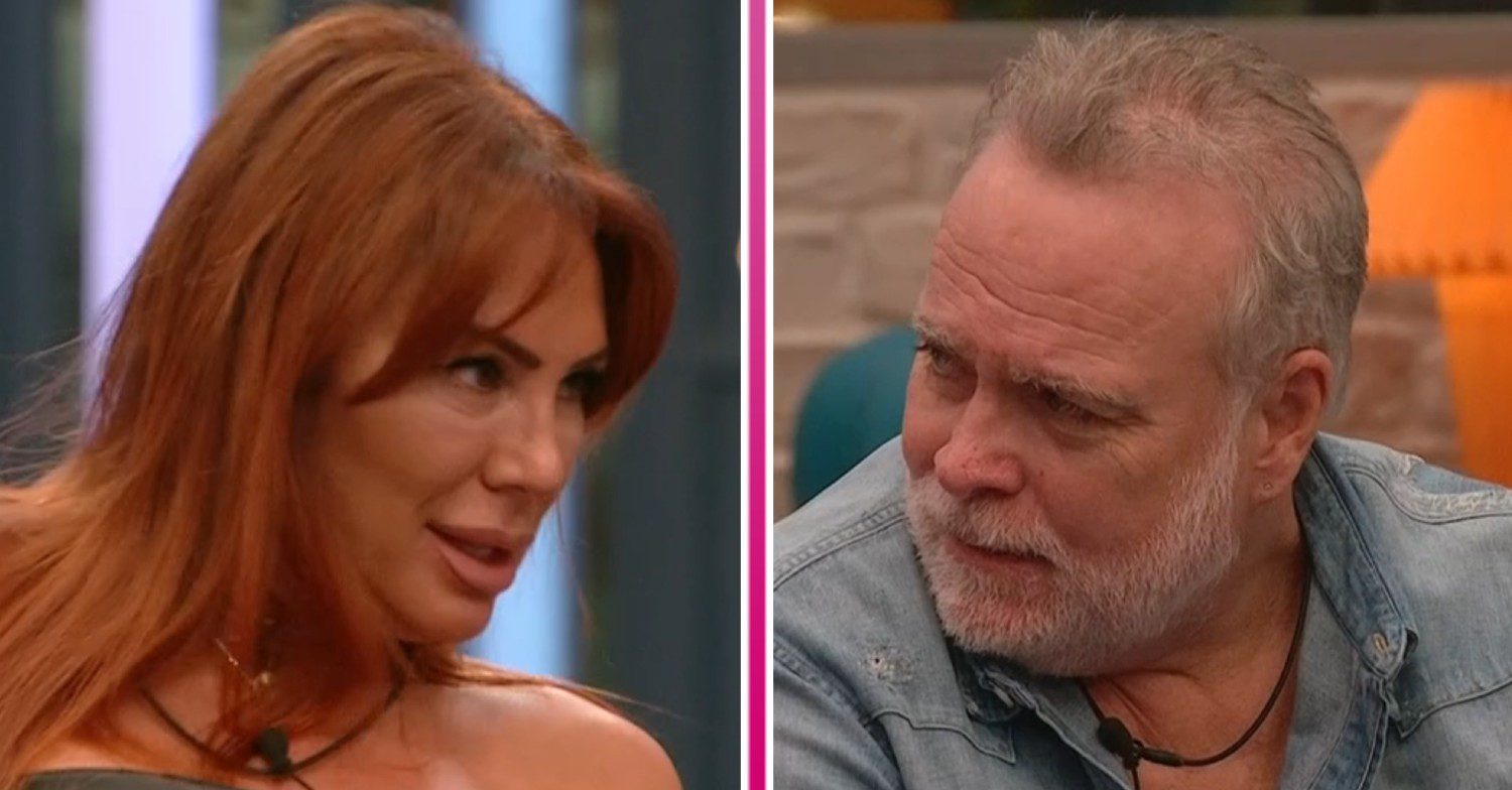 Lauren Simon and Gary Goldsmith in the Celebrity Big Brother house