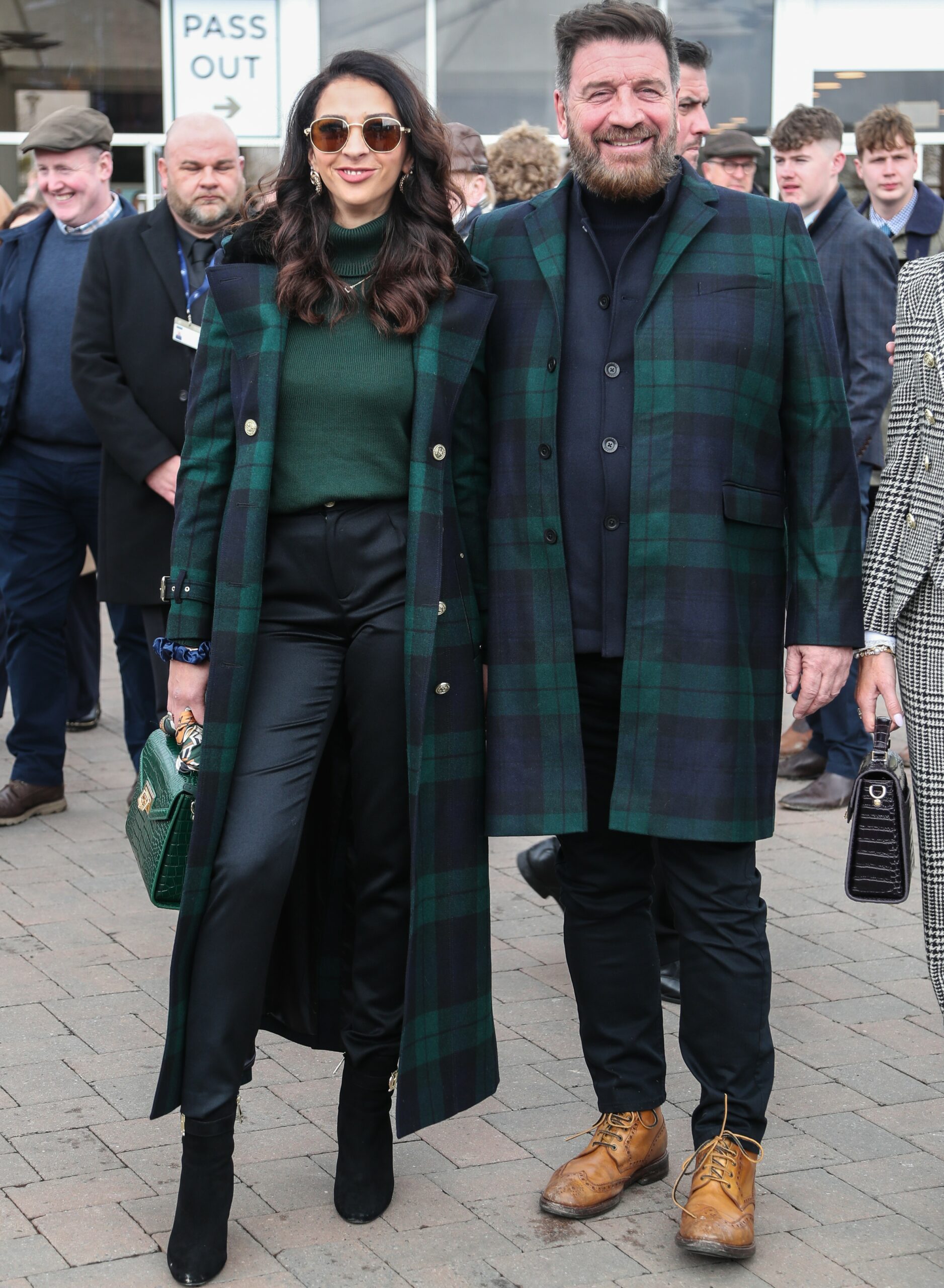Nick Knowles and fiancee Katie at Cheltenham races
