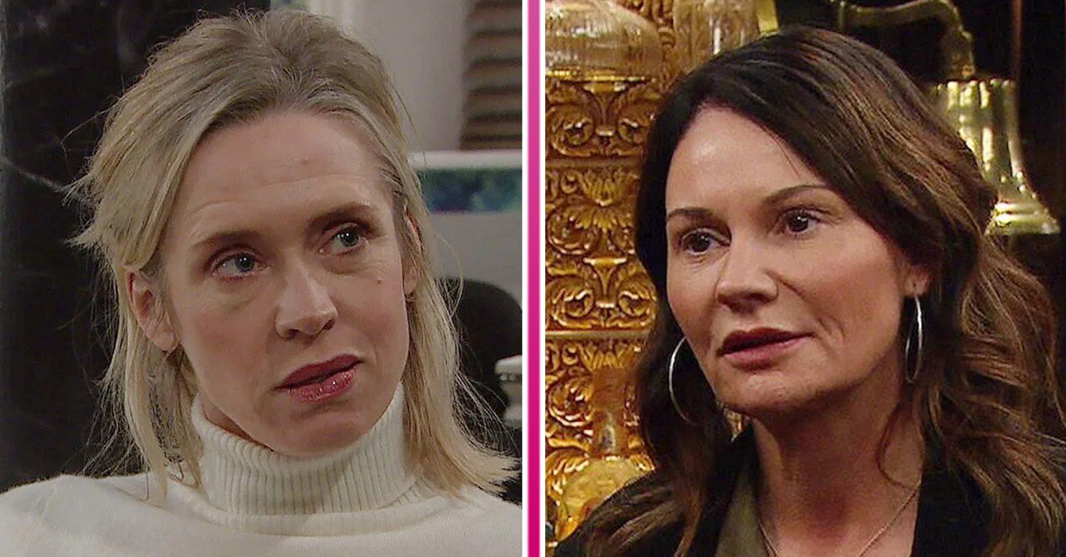 Composite of Ruby and Chas on Emmerdale, both looking argumentative (Credit: ITV/Composite: ED!)