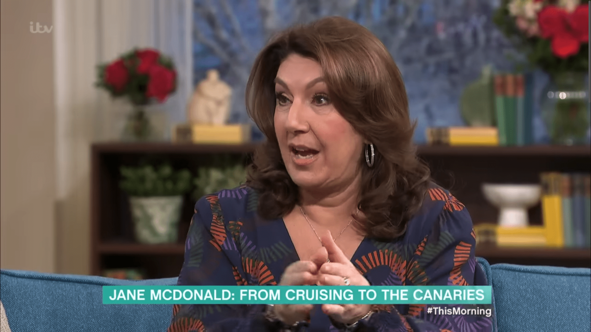 Jane McDonald speaking on This Morning