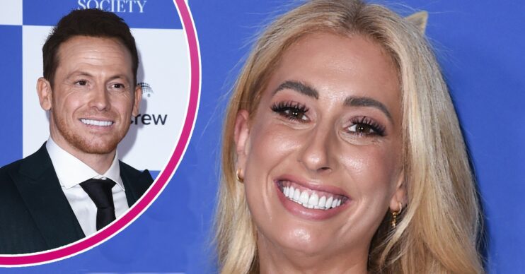 Stacey Solomon and Joe Swash smiling