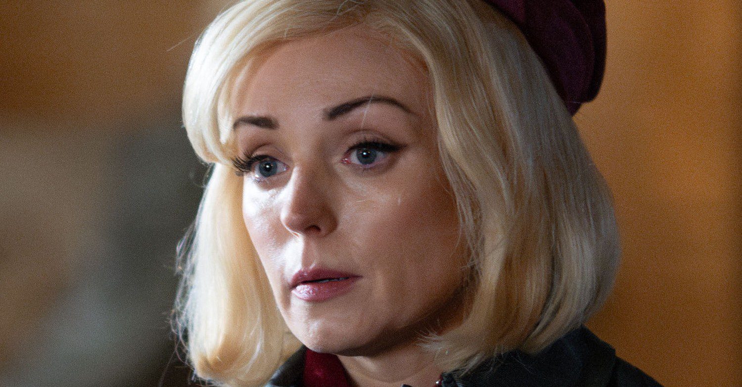 Helen George looking sad as Trixie in Call the Midwife's series 13 finale