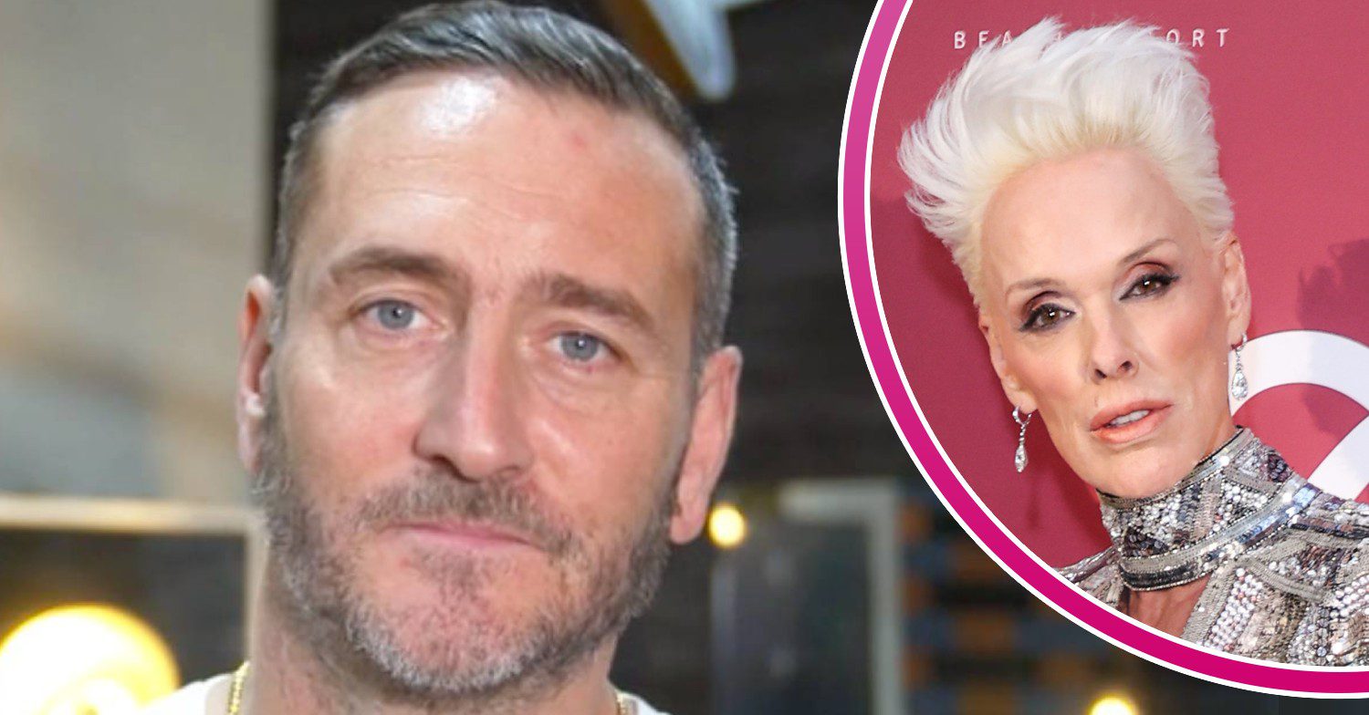Will Mellor looks unsure, Brigitte Nielsen looks at the camera