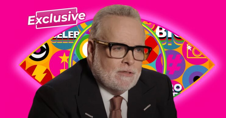 Celebrity Big Brother logo / Gary Goldsmith speaking